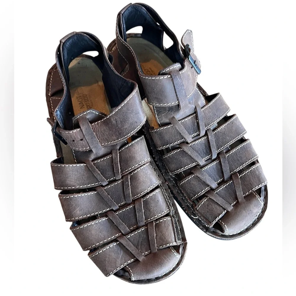 Naot Men’s Fisherman Sandals in Brown size 47(USA 14)